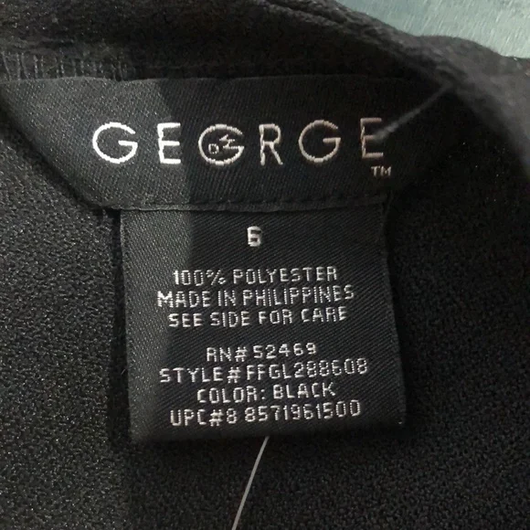 NEW George Knee Length Sleeveless Dress, Size 6, Black - Picture 3 of 4